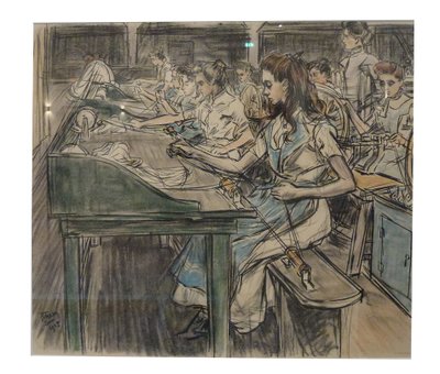 Pitpluizers 1 of the 12 Lithographs Toorop Made About Candle Making by Jan Toorop